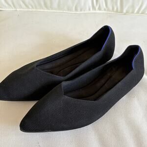 Amazon Knit Sustainable Flats 12.5 13 43 Black Academia Office Point Toe Comfort